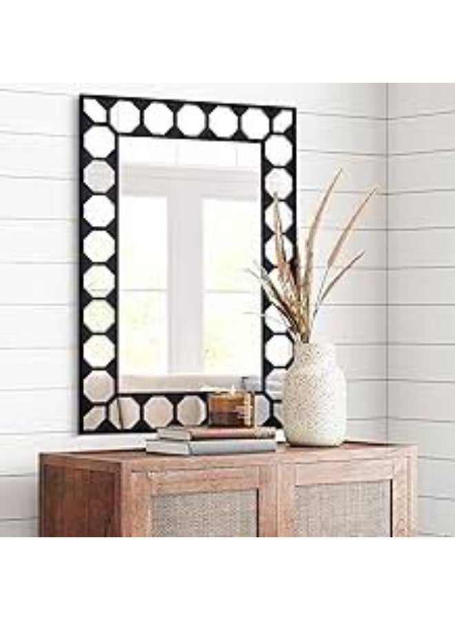 EMAAZZ LLC Luxury Decorative Wall Mirror with Artistic Frame | Modern Accent Mirror for Living Room Bedroom and Home Décor - Image 4